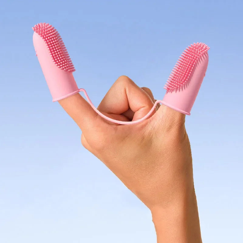 Dog finger brush