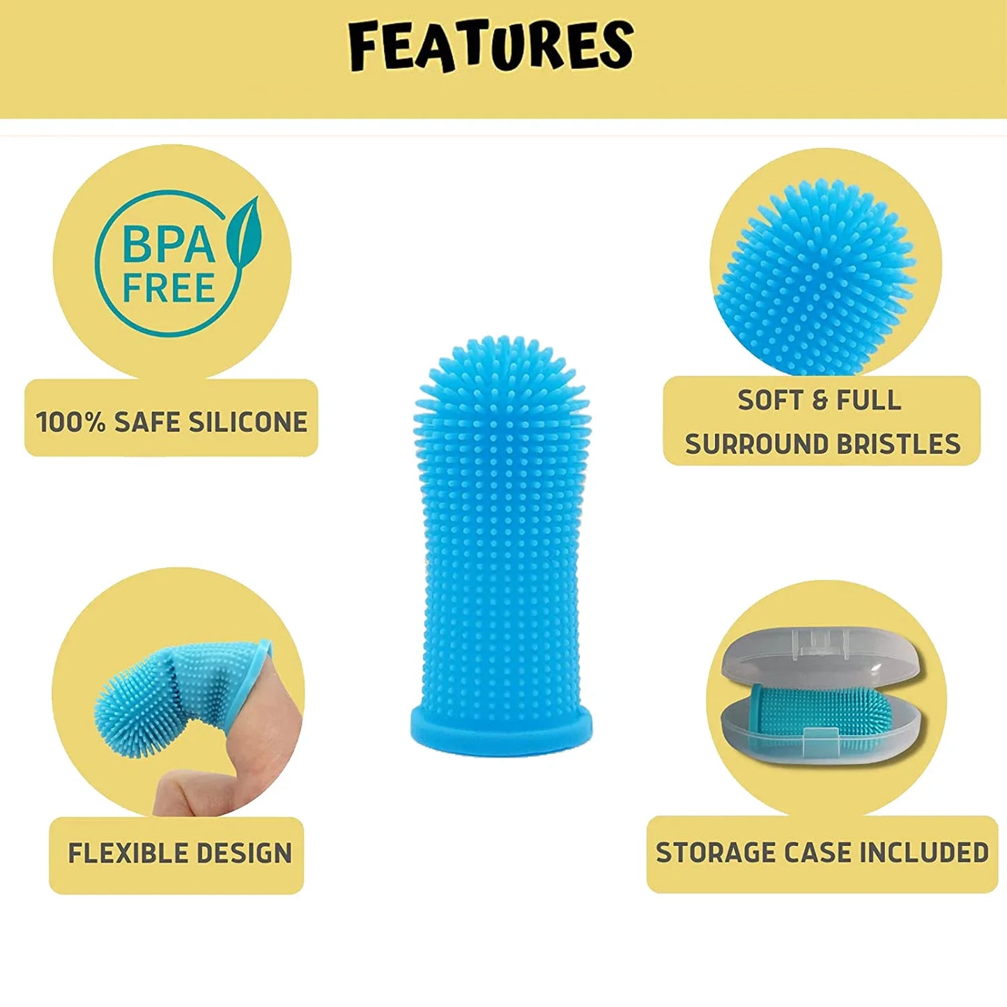 Dog finger brush
