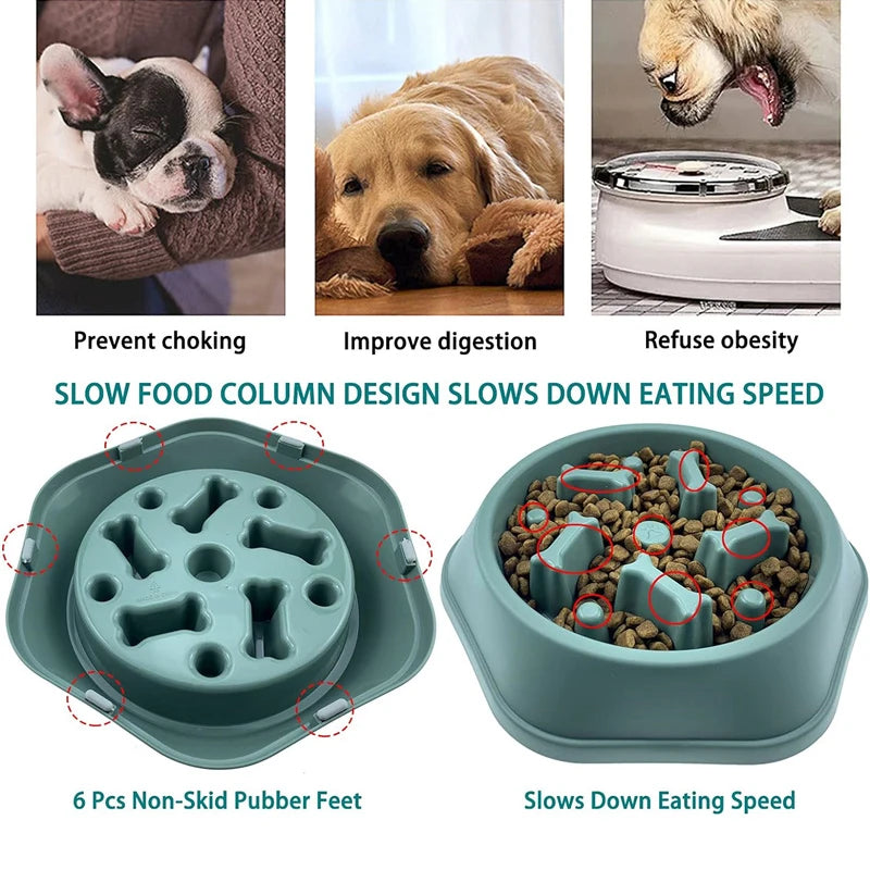 Slow feeder pet bowl