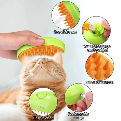 Pet steam brush