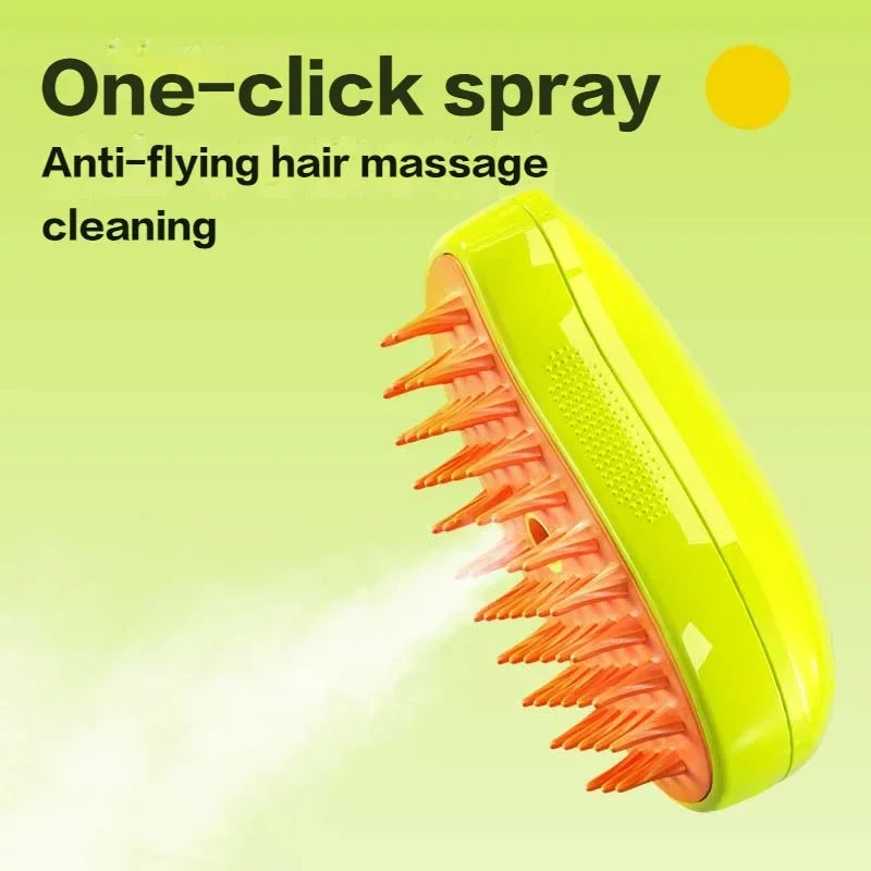 Pet steam brush